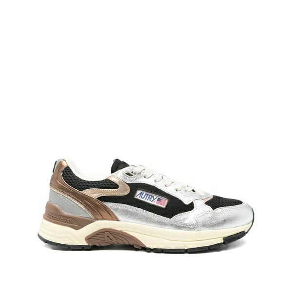 オートリー メンズ スニーカー シューズ Hyperway metallic leather mesh sneakers Black