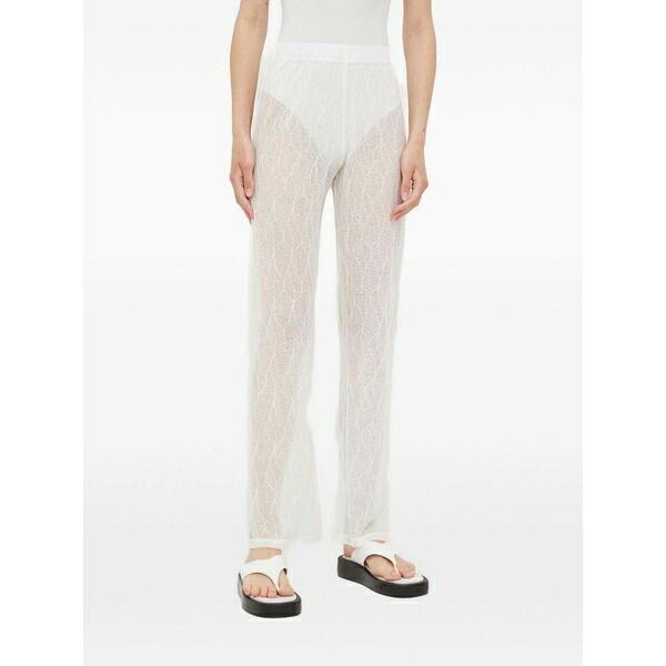 ルサム レディース 心地よいズボン下 ボトムス Patterned trousers White