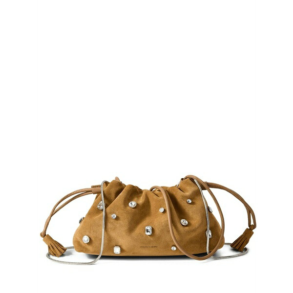 ヴェロニカ ベアード レディース ショルダーバッグ 御徒面子 Jewelled tassel suede clutch bag Brown