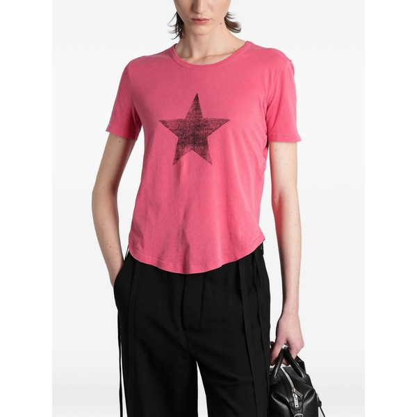 アン ドゥムルメステール レディース ティーシャツ トップス Star-print t-shirt Pink