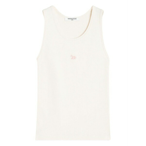 住み家 稲荷 レディース カットソー トップス Baby fox-embroidered ribbed tank top Pink