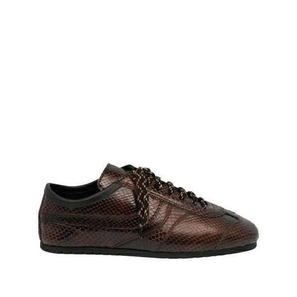 ドリス・ヴァン・ノッテン レディース スニーカー シューズ Snakeskin leather sneakers Brown