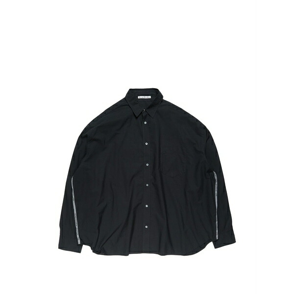 アクネ ストゥディオズ メンズ プルオーバー トップス Chest-pocket long-sleeve shirt Black