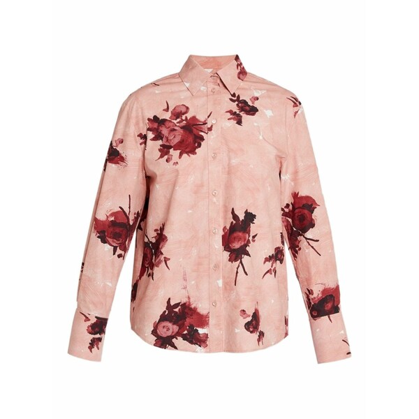 アーデム レディース プルオーバー トップス Rose-print long-sleeve shirt Pink