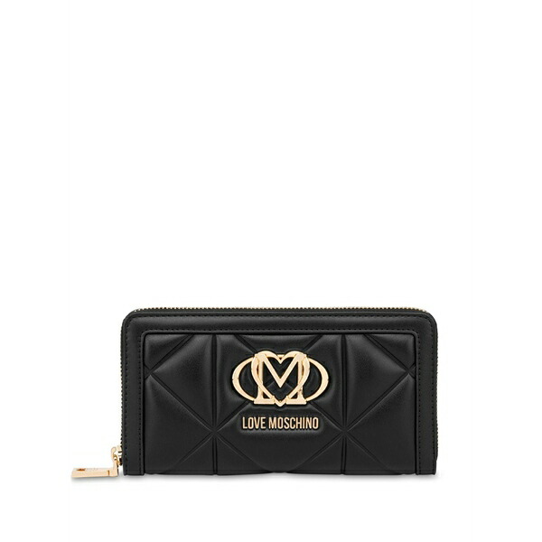 ラブ モスキーノ レディース 財布 アクセサリー Logo-plaque wallet Black｜asty