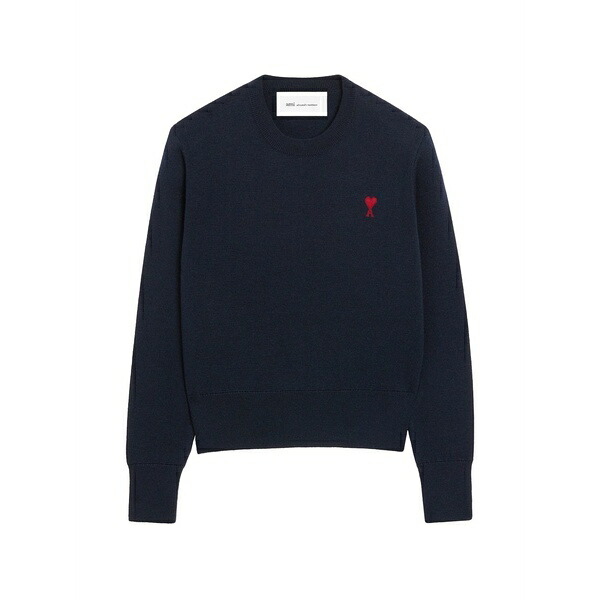 意中の女 レディース 編み物\u0026スウェーター アウター Ami de coeur wool crew-neck sweater Blue