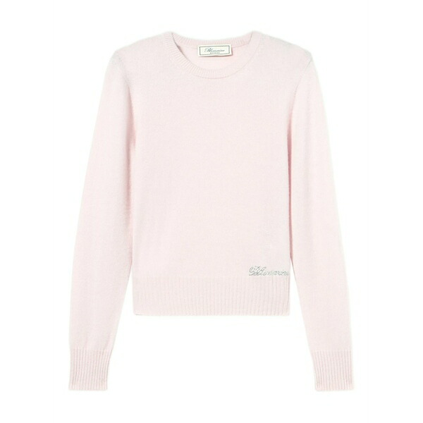 ブルマリン レディース ニット&セーター アウター Logo-embroidered sweater Pink|asty