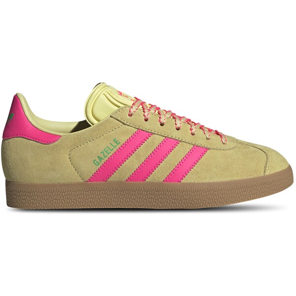 adidas アディダス レディース スニーカー  【adidas Gazelle Powder Yellow Lucid Pink (Women\u0027s)】  大いさ US_6(23.0珊) Powder Yellow/Lucid Pink/Gum レディース靴-靴-スニーカー