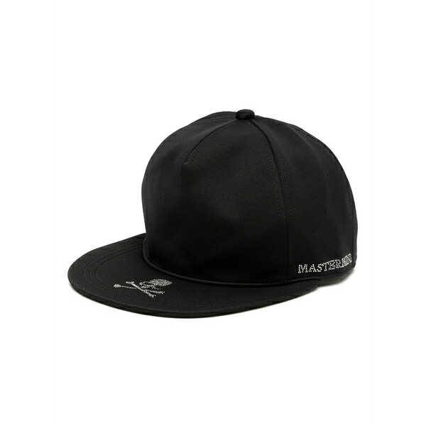 お師匠さん肝ったま 世界 メンズ 鳥打ち帽 付属物 Logo-embroidered cap  Black