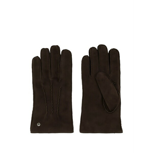 ジャンニ・キアリーニ メンズ グローブ 付属物 Topstitching leather gloves Brown