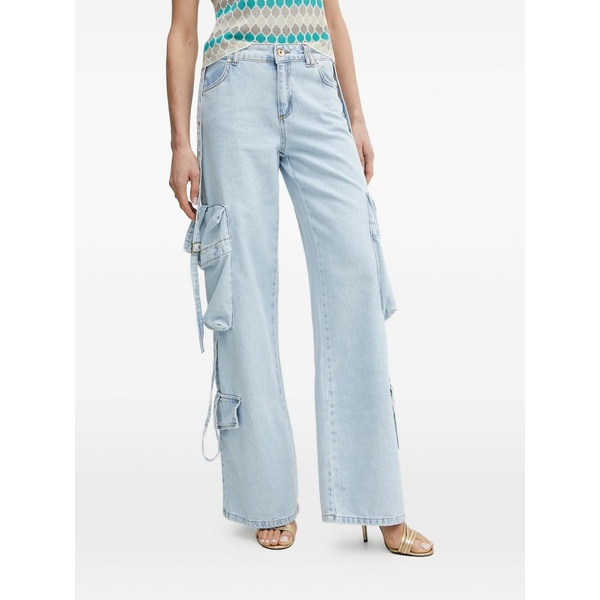 フラコミーナ レディース デニムパンツ ボトムス Flap pocket denim trousers Blue|asty