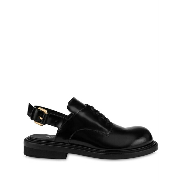 モスキーノ メンズ 御召しものシューズ シューズ Buckle-fastening oxford shoes  Black