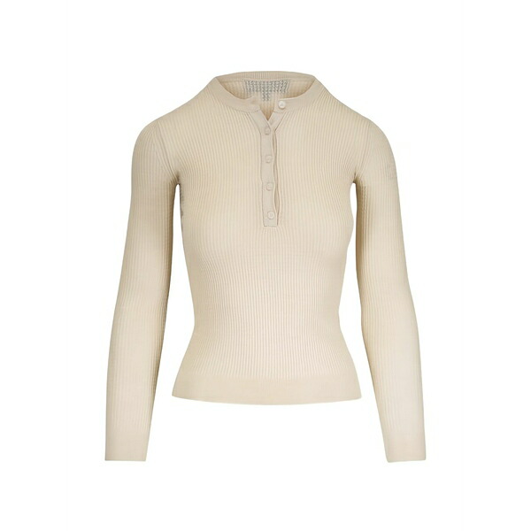 ニリロータン レディース 編み物\u0026プルオーバー アウター Bijoux ribbed-knit top Neutrals