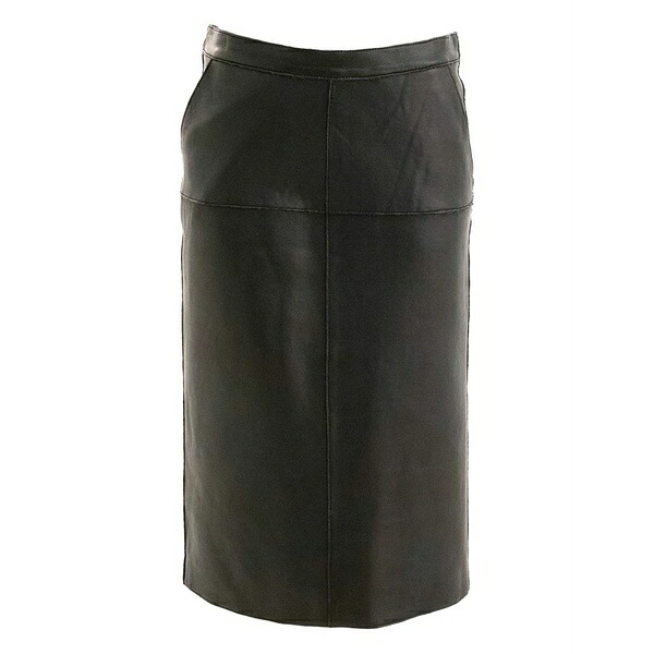 パロッシュ レディース スコート ボトムス Leather MIDI skirt Black スカート-レディースファッション-ボトムス