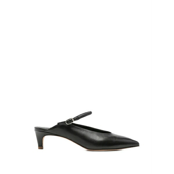 ロレナ パッジ レディース パンプス シューズ Pointed-toe leather pumps Black