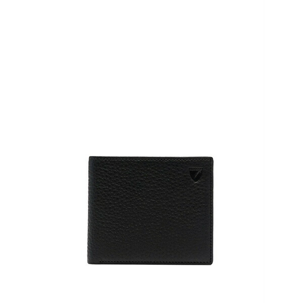 アスピナルオブロンドン メンズ 紙入れ 付属品 Bi-fold leather wallet Black