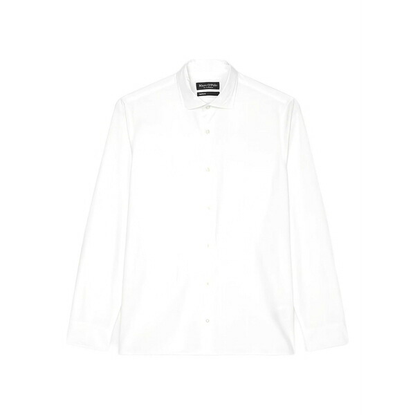 マルコポーロ メンズ プルオーバー トップス Long-sleeves button-up shirt White