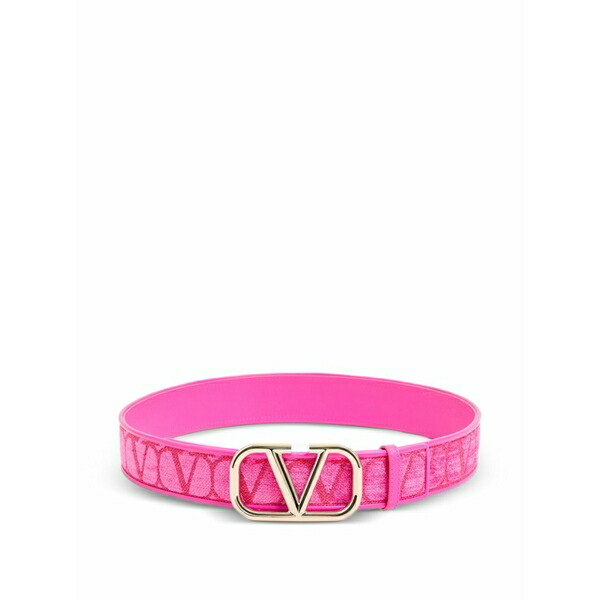 ヴァレンティノ ガラヴァーニ レディース 三尺帯 付属物  toile iconographe fabric belt with leather details 40粍 Pink