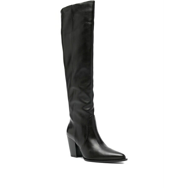 スチュアート ワイツマン レディース ブーツ シューズ 85mm knee-high pointed-toe boots Black|asty