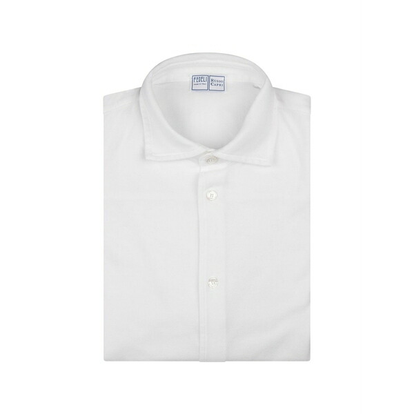 フェデーリ メンズ プルオーバー トップス Steve piquet shirt White メンズファッション-カジュアルシャツ-トップス