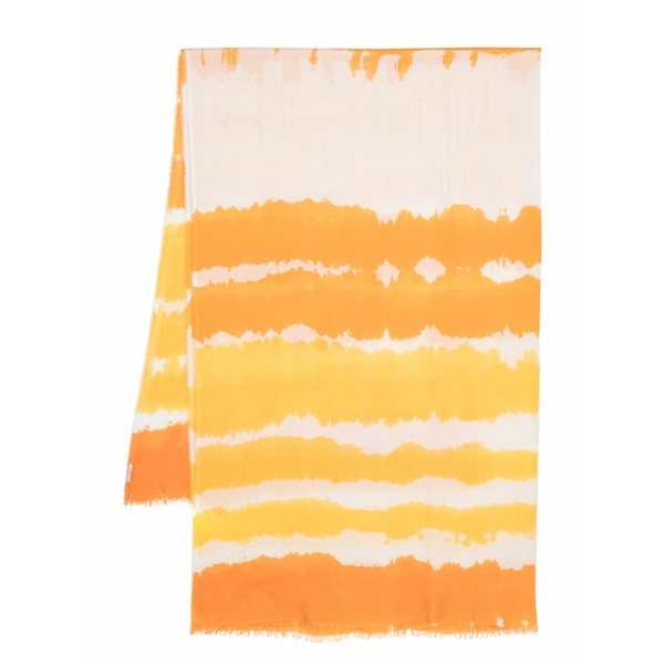 ファリエロ サルティ レディース えり巻き・袈裟・えり巻き 付属物 Tie-dye silk-blend scarf Yellow