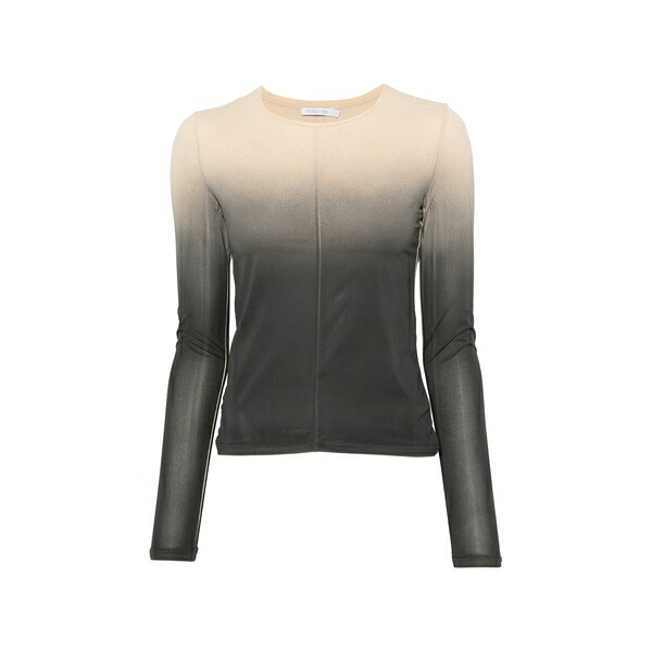 パトリツィア ペペ レディース プルオーバー トップス Degrad??-effect t-shirt Neutrals