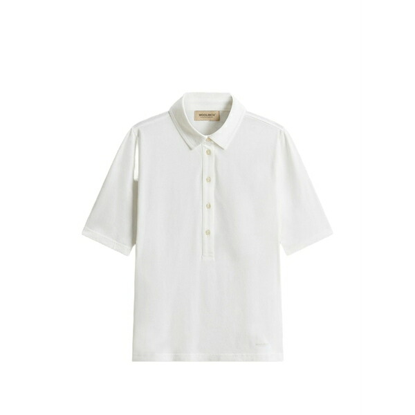 羊毛 資産家 レディース スポーツシャツ トップス Logo-print polo shirt White
