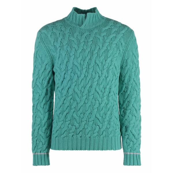 マロ メンズ 編み物\u0026プルオーバー アウター Cashmere sweater  Green