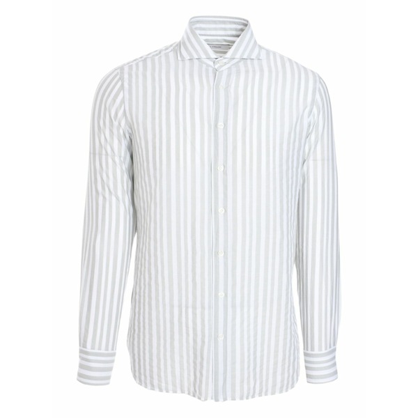 ラルディーニ メンズ プルオーバー トップス Striped button-up shirt White