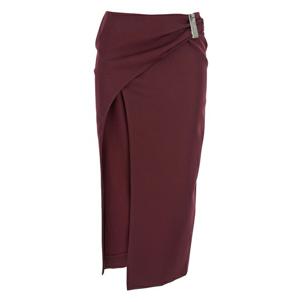 ジ アティコ レディース スカート ボトムス Draped-front midi skirt Red｜asty