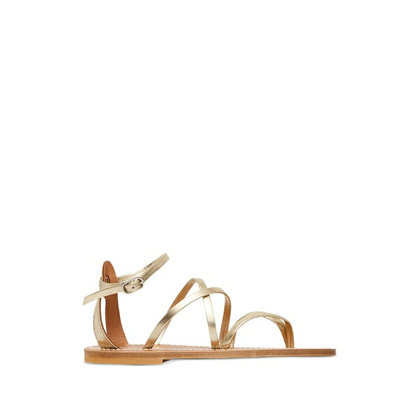 鉄道車両・手玉 レディース サンダル シューズ Epicure multi-strap leather flat sandals Gold