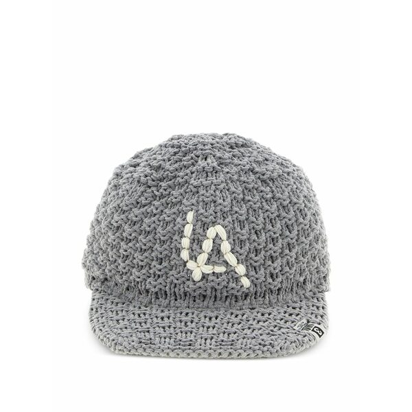 ミハラヤスヒロ メンズ かぶり笠 佩び物 Knitted logo baseball cap Grey