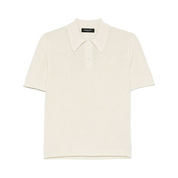 ファビアナ フィリッピ レディース スポーツシャツ トップス Knitted polo top Neutrals