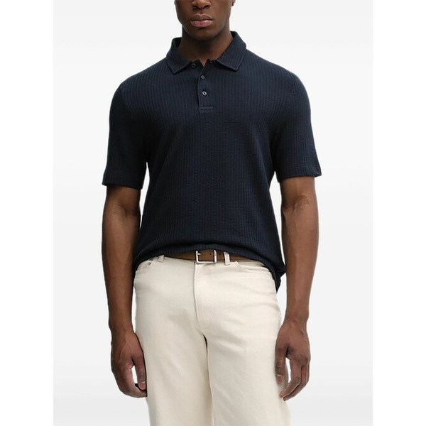 ジョープ メンズ ポロシャツ トップス Textured polo shirt Blue｜asty