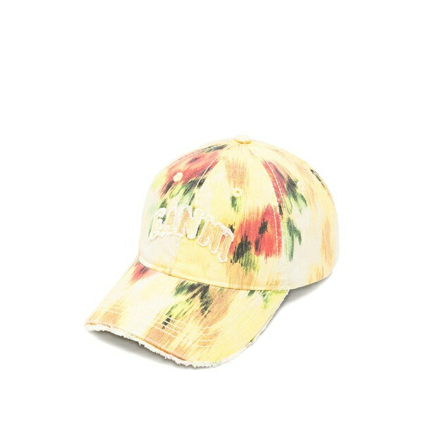 ガニー レディース かぶり笠 付属品 Logo-embroidered cap Yellow