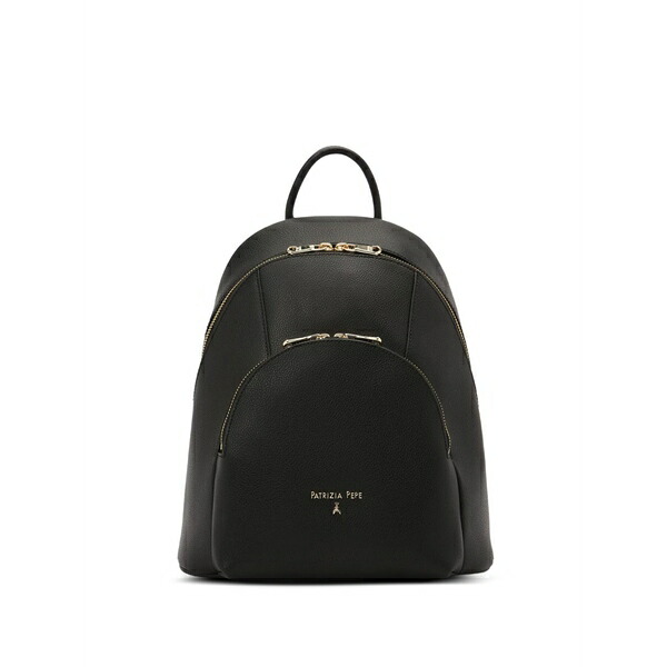 パトリツィア ペペ レディース うしろ側容器に並べる・背嚢 御徒面子 Zip backpack Black