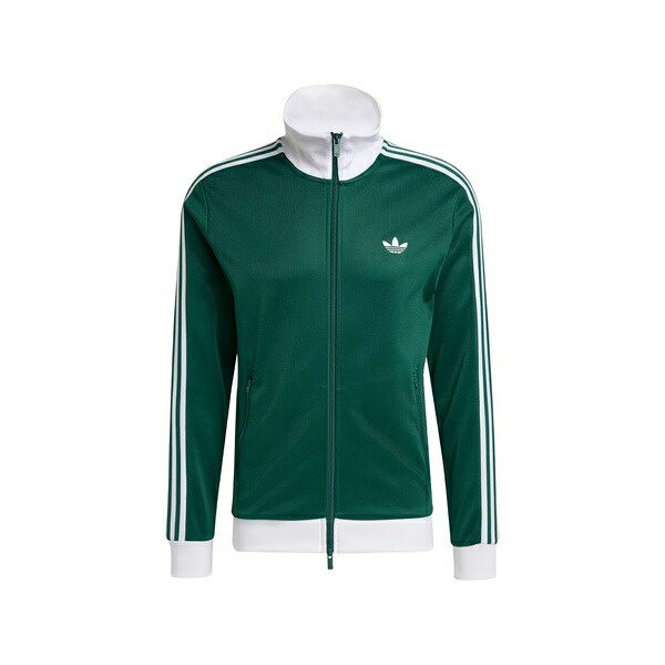 アディダス メンズ パーカー・スウェットシャツ アウター Striped-sleeve zip-up sweatshirt Green｜asty 20,866円