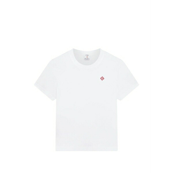 カサブランカ レディース プルオーバー トップス Logo-detail t-shirt White