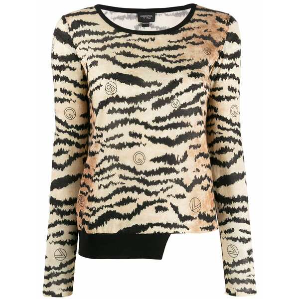 ジャンバティスタ ヴァリ レディース 編み物\u0026スウェーター アウター Tiger print jumper Neutrals