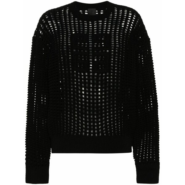 ジバンシー レディース 編み物\u0026スウェーター アウター 4g open-knit jumper Black