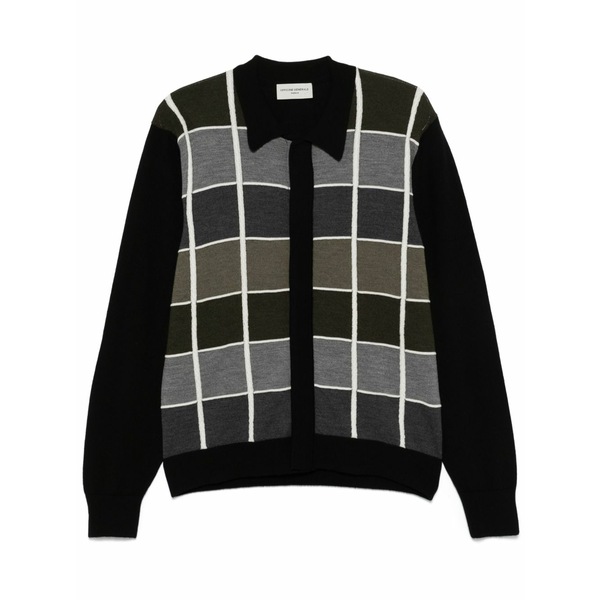 オフィシンジェネレール メンズ ジレー アウター Brennan cardigan  Black