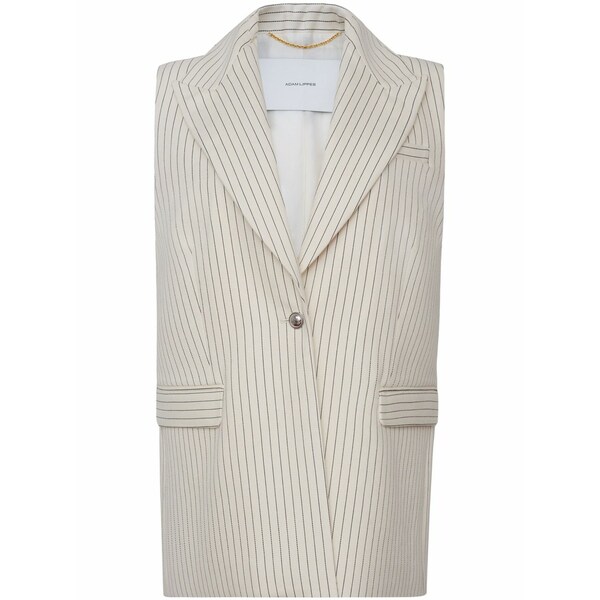 アダム リピズ レディース 上衣＆上衣 アウター Callan pinstripe gilet White