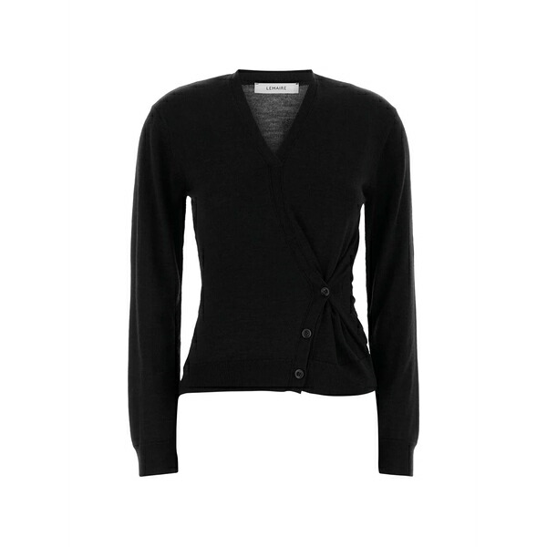 ルメール レディース ジレー アウター Twisted v-neck cardigan Black