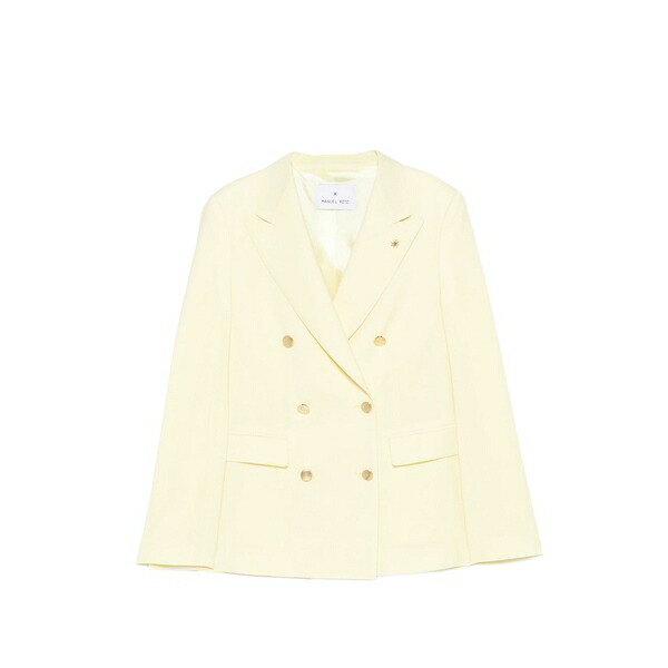 マニュエル リッツ レディース 上衣＆上衣 アウター Double-breasted jacket Yellow