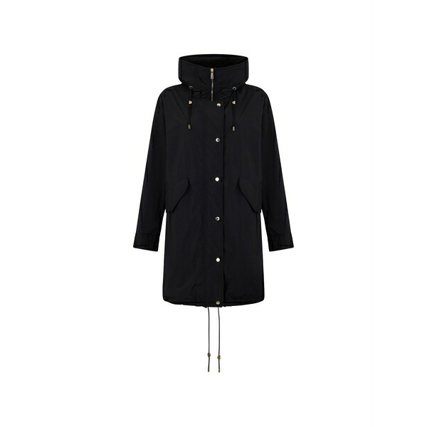 ムーレー レディース 厚地の外套 アウター Hooded parka coat  Black