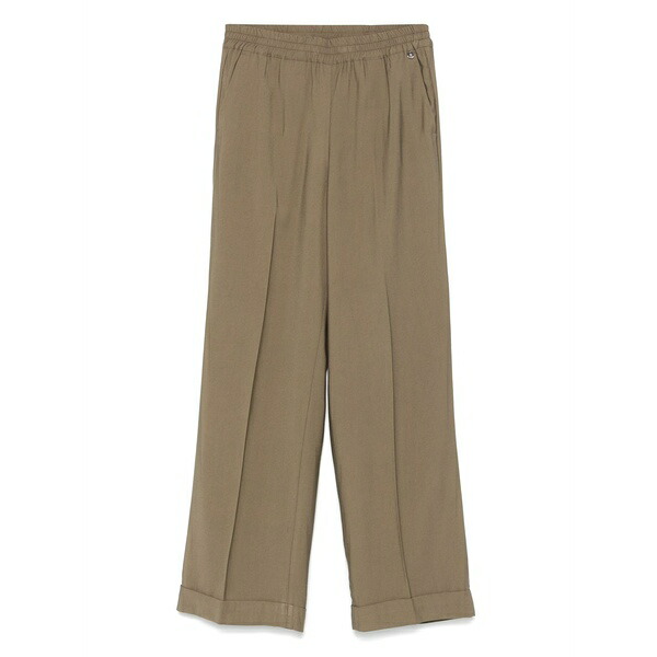 リュージョー レディース カジュアルパンツ ボトムス Pressed-crease trousers Green｜asty