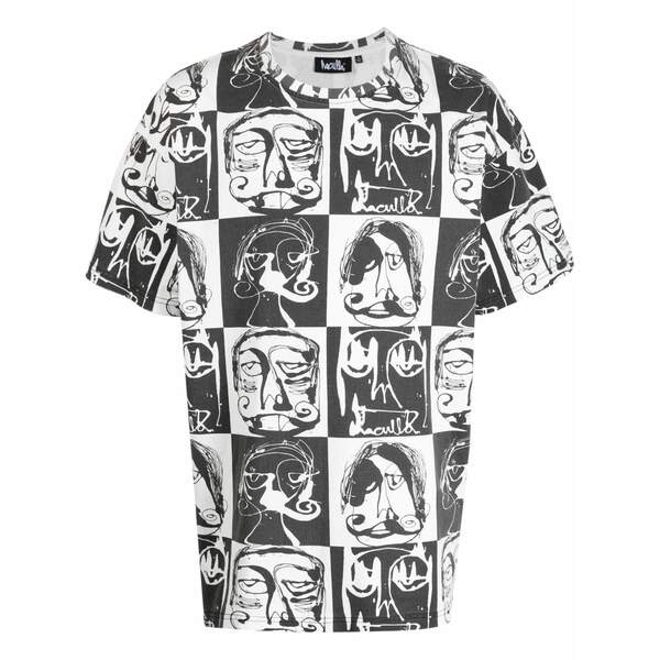 ハクーラ メンズ Tシャツ トップス This is chess checked t-shirt Black｜asty