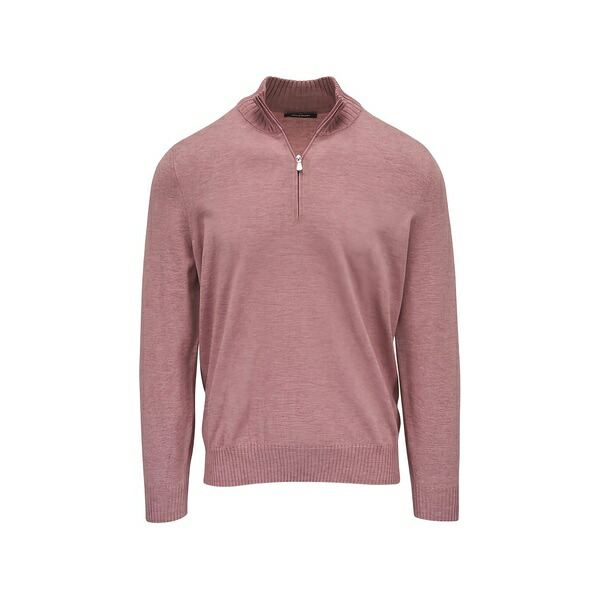 グランサッソ メンズ 編み物\u0026ティーシャツ アウター Zip-neck sweater Pink