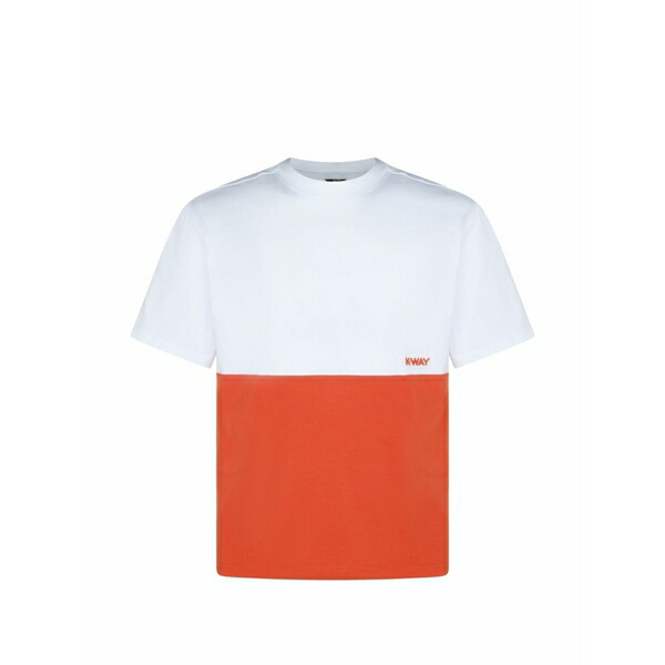 ケイ通い路 メンズ プルオーバー トップス Colourblock t-shirt White