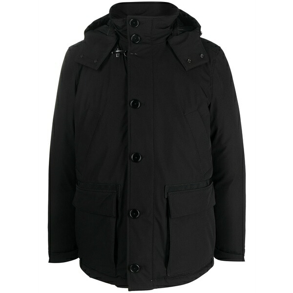 フェイ メンズ 上衣＆上衣 アウター Slouch-hood padded jacket  Black
